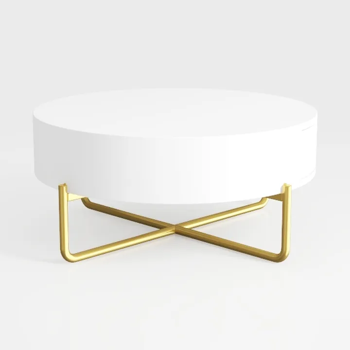 DWVO Round Coffee Table with Storage, Lift Top Cof