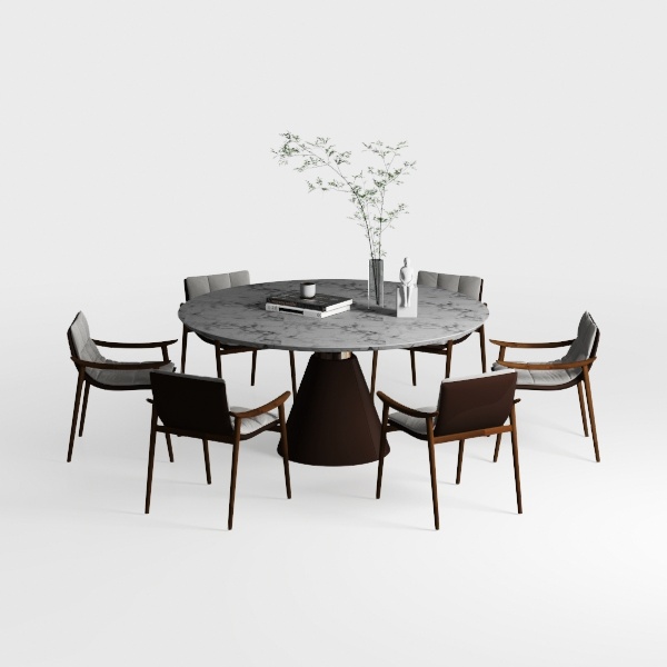 59 in. Pandora Round Sintered Stone Tabletop with 