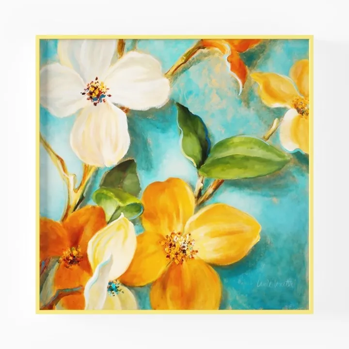Vintage Floral Wall Art Painting 3D Model