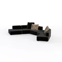 WYMCHMSX Fabric Sectional Sofa, Couch, 4-Seater， L Left 45 Degree View