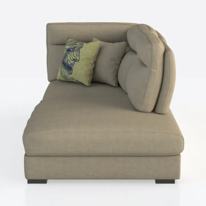 POVISON 31" Modular Sectional Armless Sofa for Liv