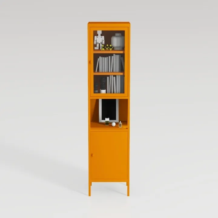 Narrow Bathroom Storage Cabinet, Tall Metal Floor