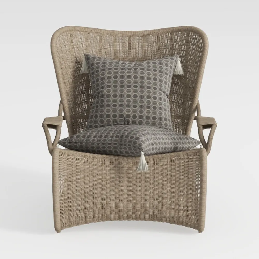 Modern Accent Living Room Chair with Ottoman