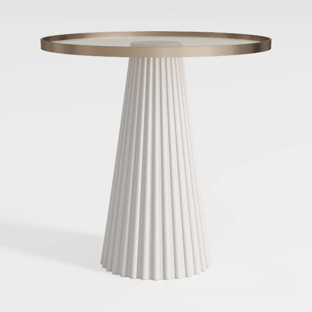 43" Wooden Round Dining Table, Mid-modern Circular