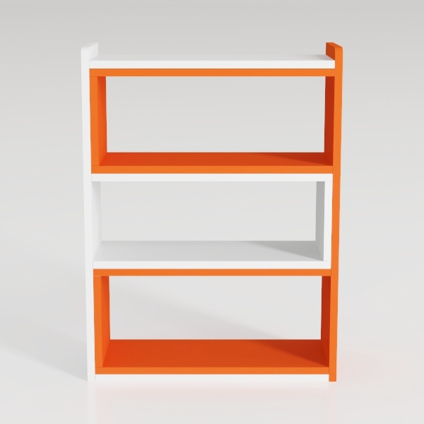32-Inch 2-Tier Metal Bookcase, Open Shelf Storage