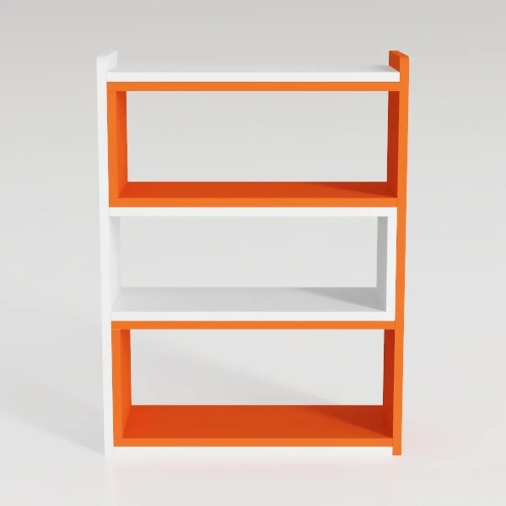 32-Inch 2-Tier Metal Bookcase, Open Shelf Storage