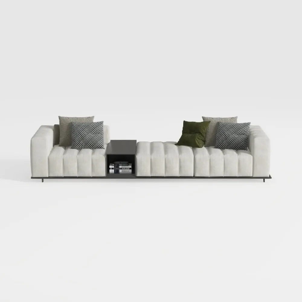 Eqsalisu Modern Sectional Sofa, 4-Seater, Granular