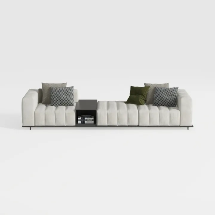 Eqsalisu Modern Sectional Sofa, 4-Seater, Granular