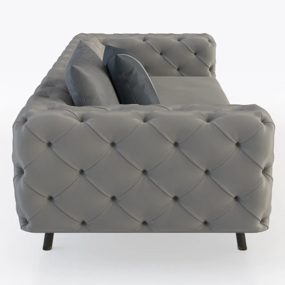 Lilola Home Lorreto Gray Velvet Sofa