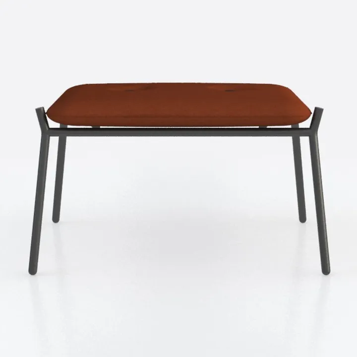 The Harper Bench Terracotta and Black 14.57 in. Be