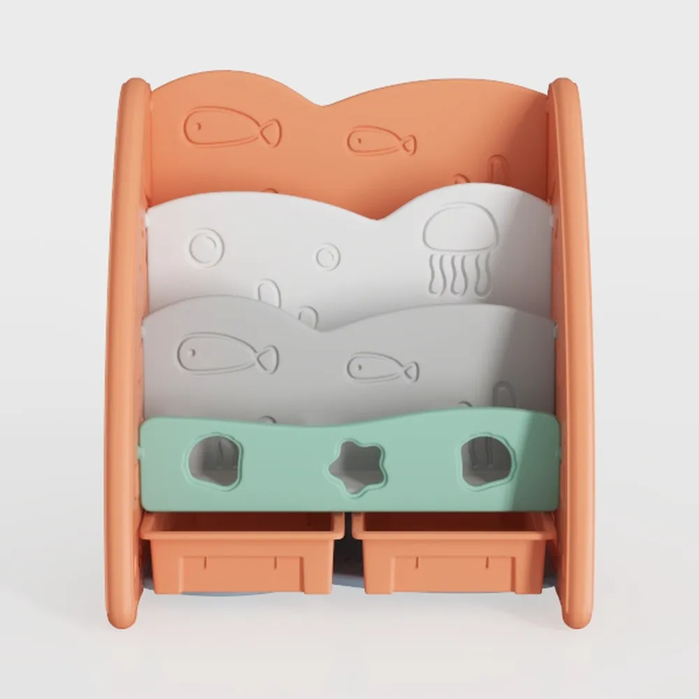 Montessori Bookshelf for Kids, Pine Wood Baby Book