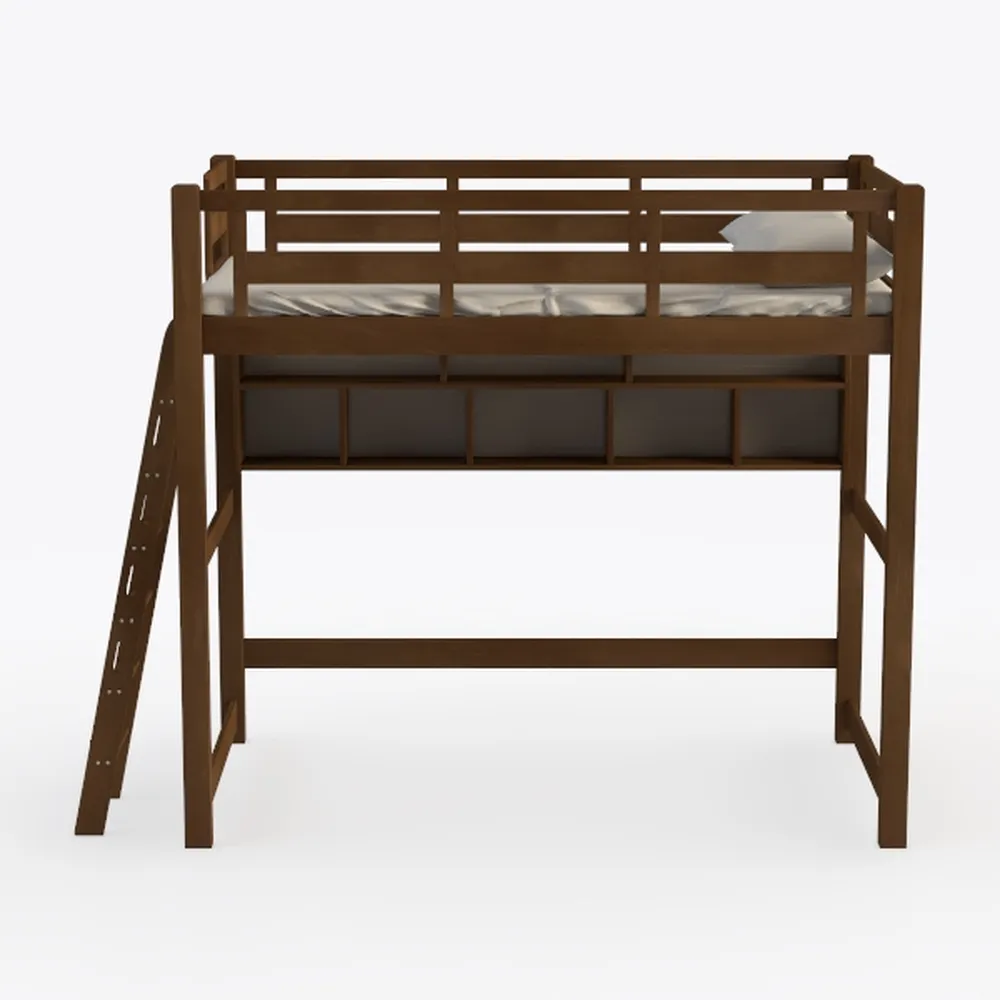 DHP Denver Full Size Loft Bed, Espresso Finish, St