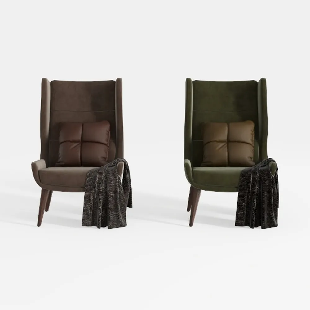 COLAMY Modern Wingback Living Room Chair Set of 2