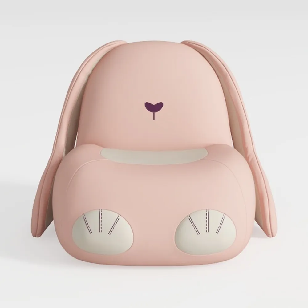 Blue Kids Lamb Sofa Children Armrest Couch Upholst