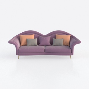 Magshion Purple Velvet Couch Tufted Loveseat with 