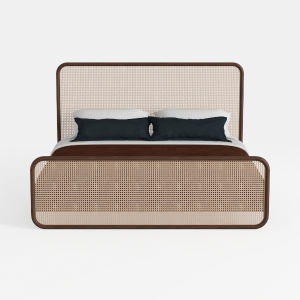 Hillsdale Sausalito Transitional Wood King Bed wit