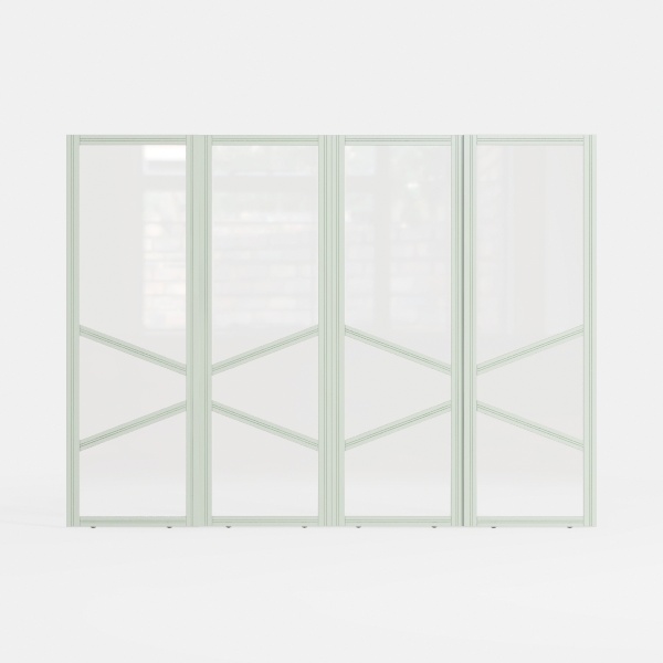 Bypass Mirrored Sliding Closet Door 96x80, Double