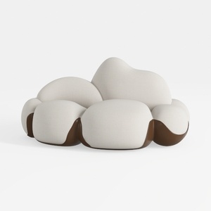 Pumpkin Grey Polyester Swivel Chair and Ottoman