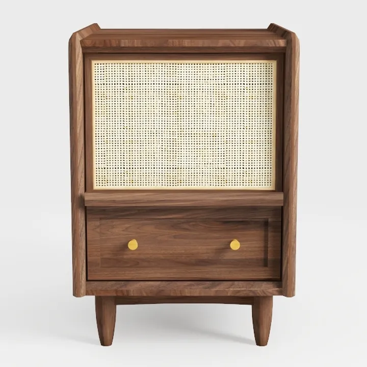 HASMI Nightstands Wood Bedside Cabinet Japanese