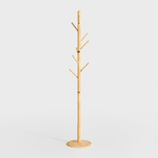 Wooden Coat Stand - Adjustable Wood Coat Rack