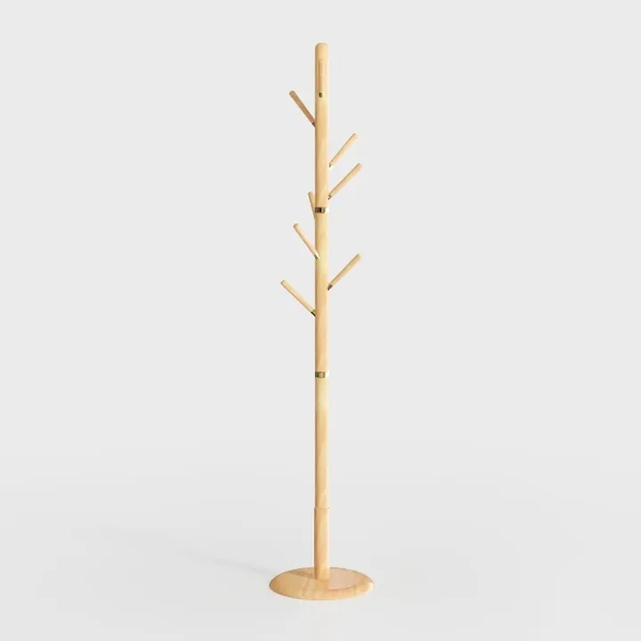 Wooden Coat Stand - Adjustable Wood Coat Rack