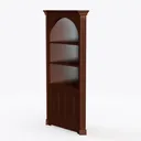 Sauder Palladia Book Shelf, Bookshelf with Storage Left 45 Degree View