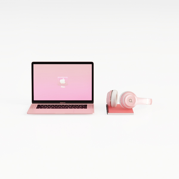pink Apple laptop-premium quality