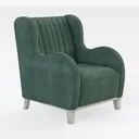 Fabric Accent Living Room Arm Chair Set of 2 Mid Right 45 Degree View