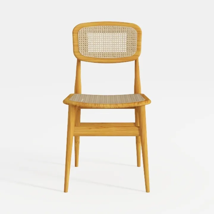 Giantex Rattan Dining Chairs Set of 2, Boho Cane