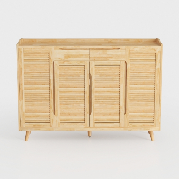 HOMCOM Sideboard Buffet Cabinet, 62" Boho Buffet