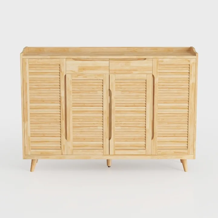 HOMCOM Sideboard Buffet Cabinet, 62" Boho Buffet
