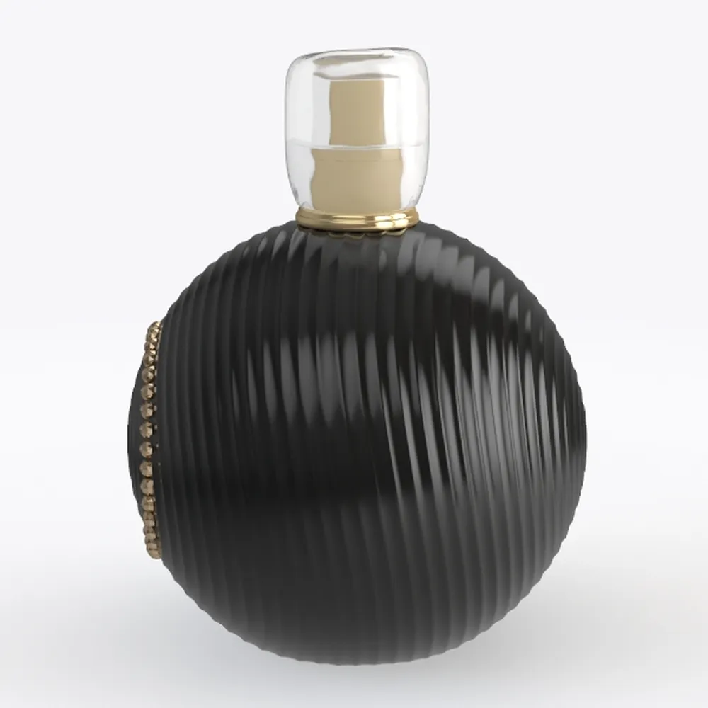 Black Ceramic Vase for Flowers, 6 Inch Flower