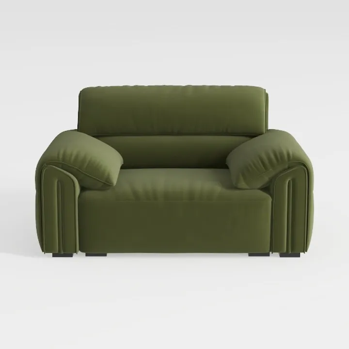 Olive Green Accent Chair, 38" Oversized Reading