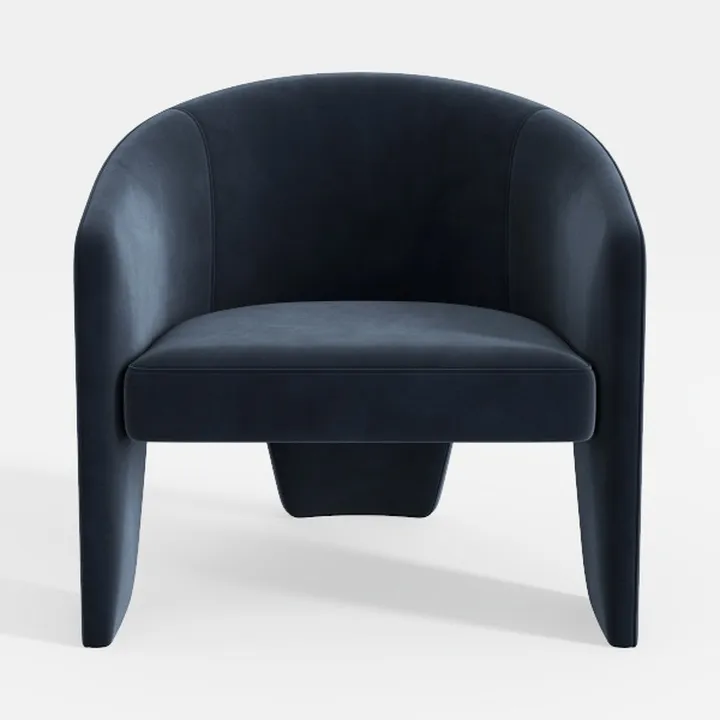 Yaheetech Velvet Accent Chair Set of 2, Barrel