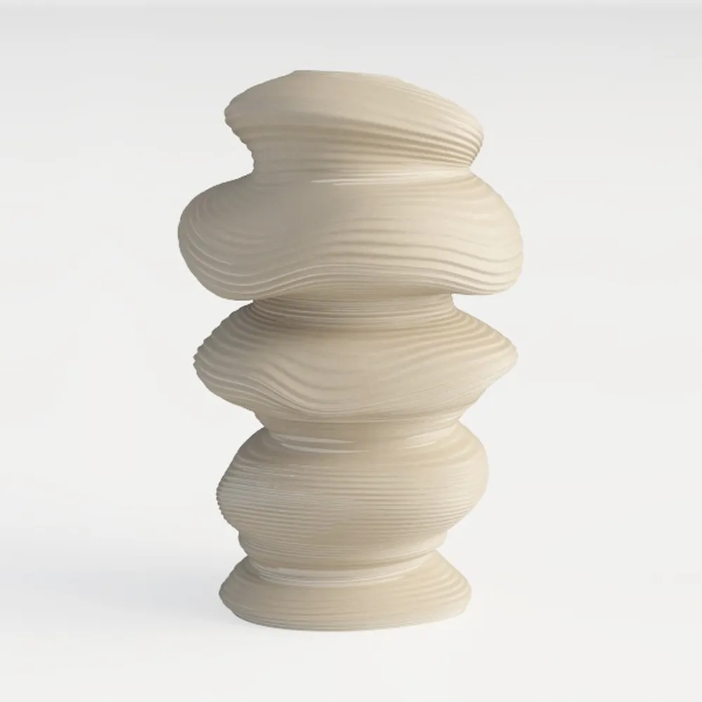 1PC Plastic Spiral White Vase Nordic Creative Flower Arrangement Container For Kitchen Living Bedroom Home Decoration Ornament