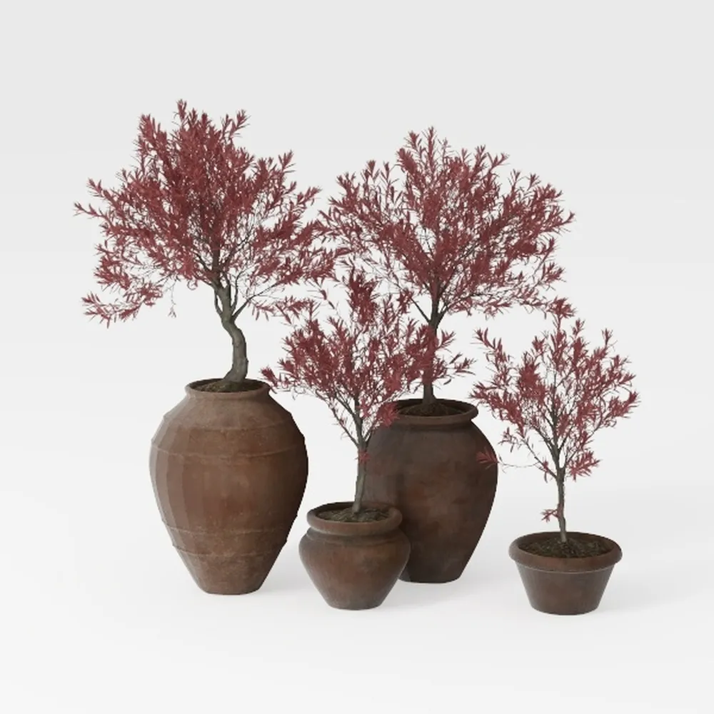 Antique Flower Ceramic Vase with Handle, Vintage