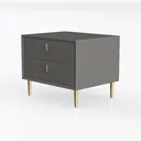 Modern Nightstands Nightstand Nordic Metal Bedside Left 45 Degree View