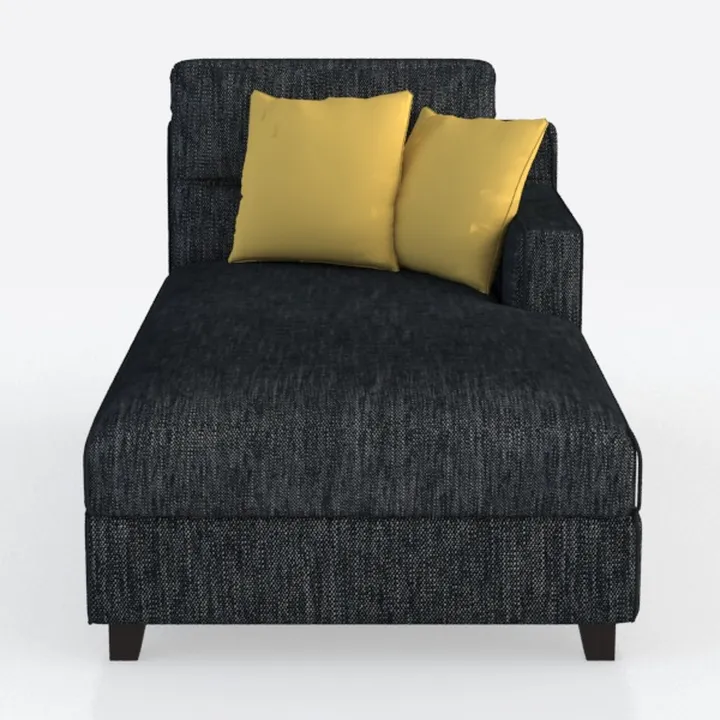 ROCKRAIN Armless Sofa Velvet-Grey: Modern Nordic C