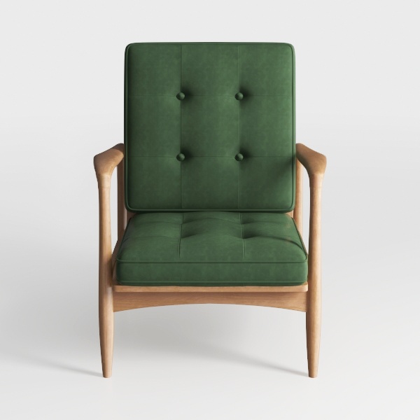 Modern Leather Office Chair, Mid-Back Ergonomic