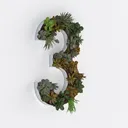 plant wall deco-Hanging Greens Right 45 Degree View