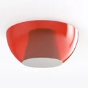 Glass Ceiling Light Fixture Gold Flush Mount Left 45 Degree View