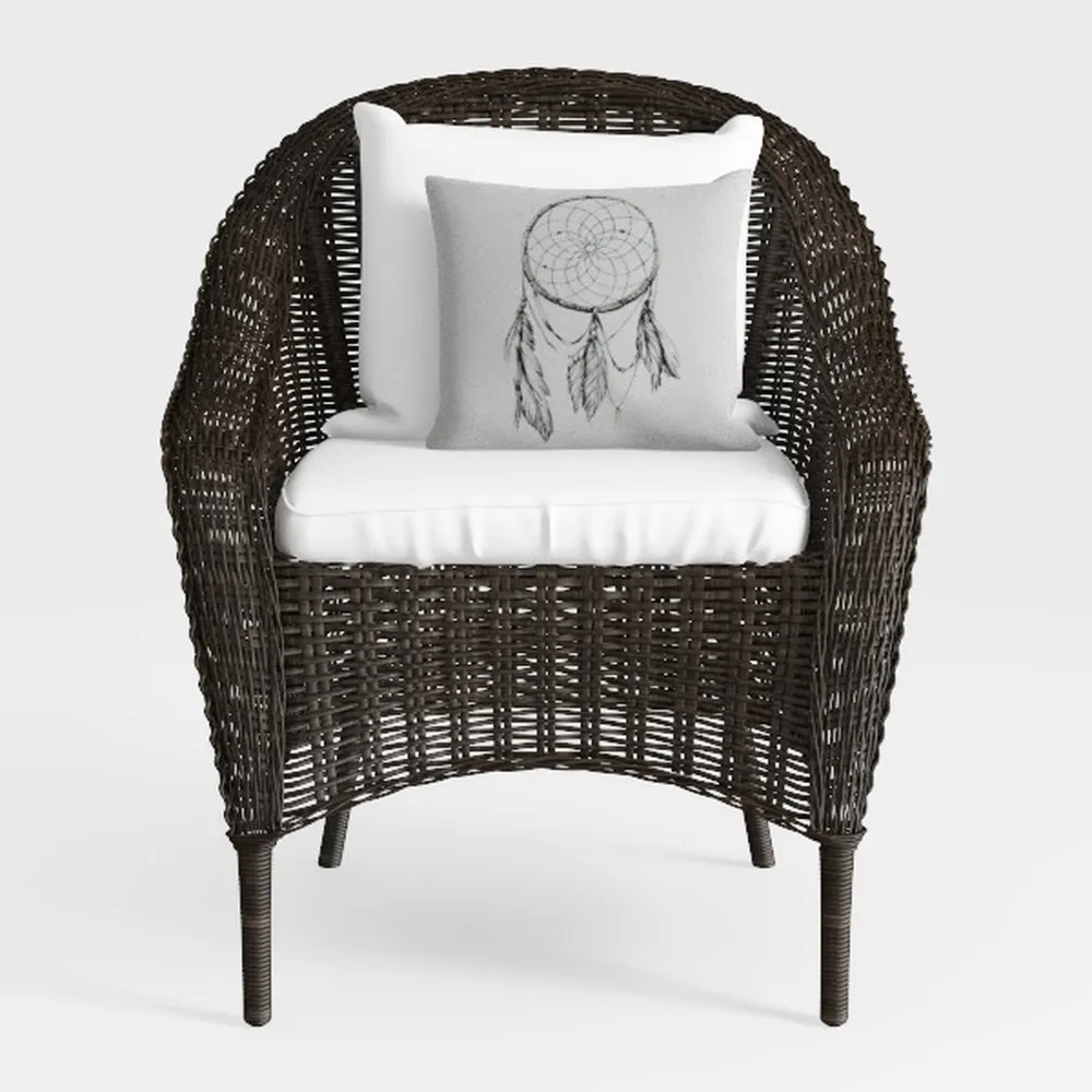 Flash Furniture Lila Modern Rattan Indoor/Outdoor 