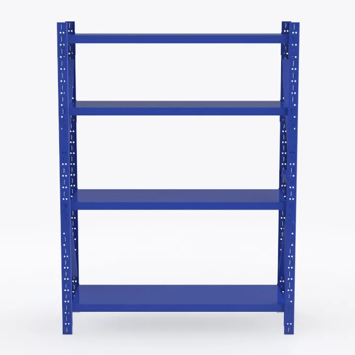 Blue Metal Industrial Freestanding Storage Shelving Rack 3D Model