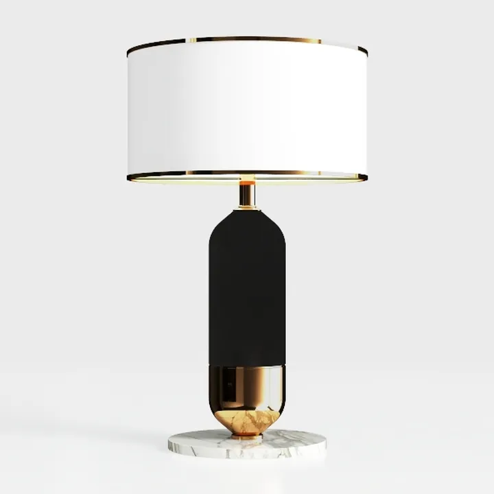 ALAZA Table Lamp for Bedroom Nightstand Red Black