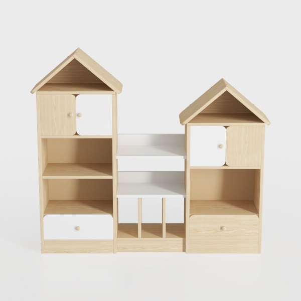 Kids Reading Nook with Bench - Bookshelf &