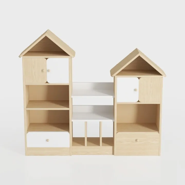 Kids Reading Nook with Bench - Bookshelf &