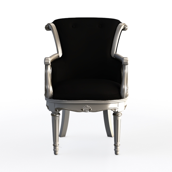 Fifth Avenue Silver and Walnut Faux Leather Uphols