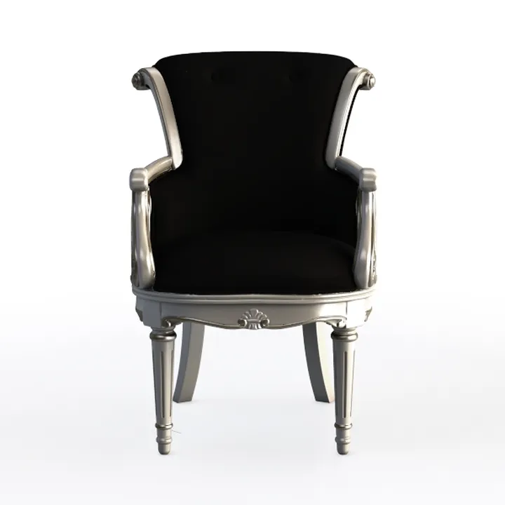 Fifth Avenue Silver and Walnut Faux Leather Uphols