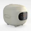 Joydeem Ceramic Rice Cooker, 6 Cups Uncooked Rice Right 45 Degree View