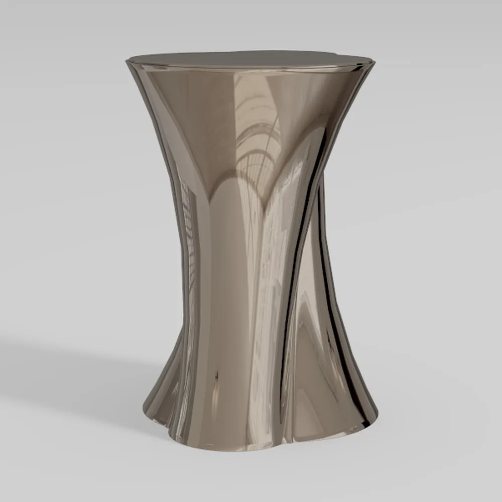 Merax Twist Shape MGO Accent Side Table, Unique